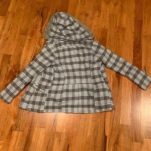 Hurley Plaid Sherpa Hooded Jacket Women’s Size M